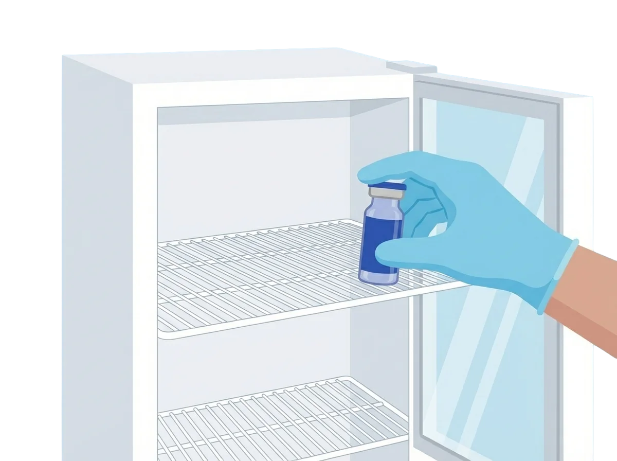 Storing reconstituted peptide in refrigerator